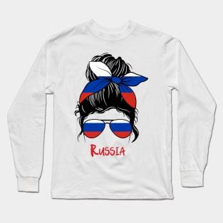 Russia girl, Russia Flag, Russia gift heritage,   Russian girlfriend, Long Sleeve T-Shirt